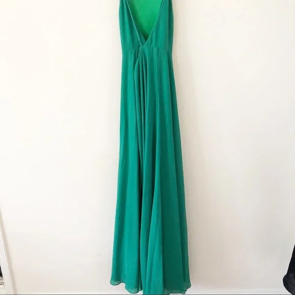NWOT LuLu's Green Maxi Dress sz s - Picture 9 of 10